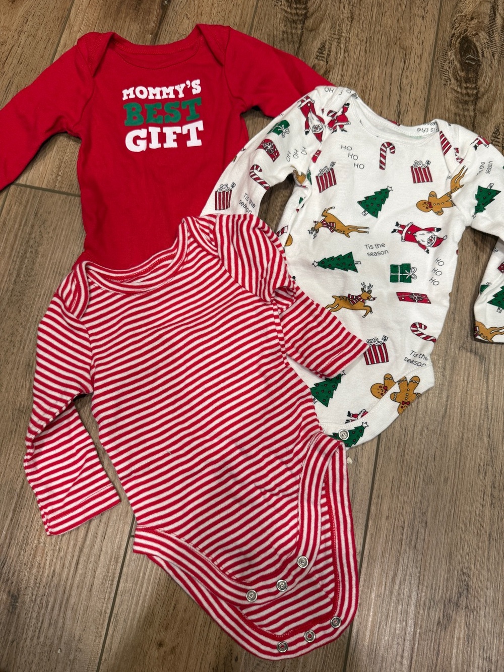 Christmas onesies - set of 3
